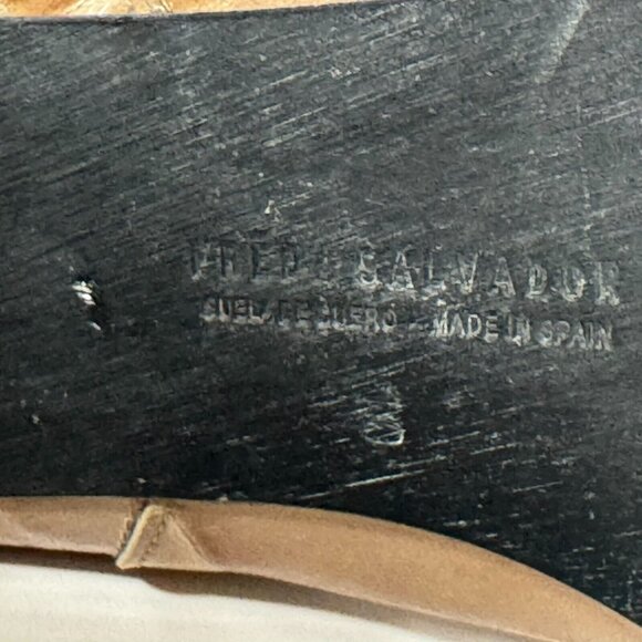 Freda Salvador Chelsea Ankle Boot Bootie Beige Embossed Croc Size 10 Leather - Picture 10 of 11